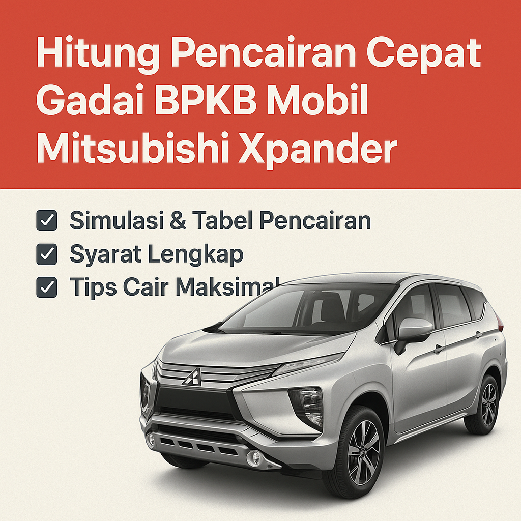 Hitung Langsung Pencairan Pinjaman Dana Kredit Jaminan BPKB Mitsubishi Xpander