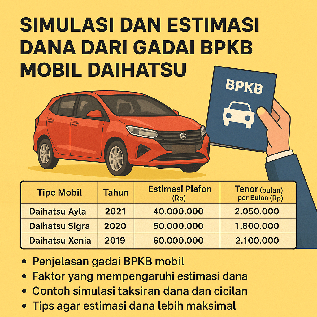Kredit Jaminan BPKB Daihatsu | Pinjaman Ringan Tenor Fleksibel