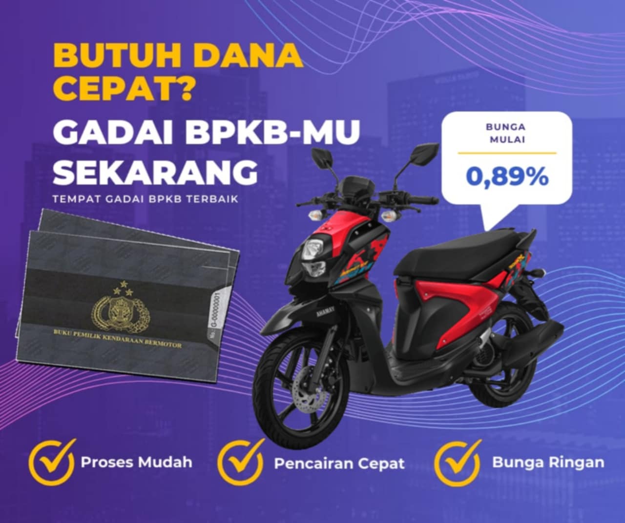 Kredit Jaminan Bpkb Motor Yamaha Xride Std Dapat Dana Berapa? Seperti Ini Simulasinya