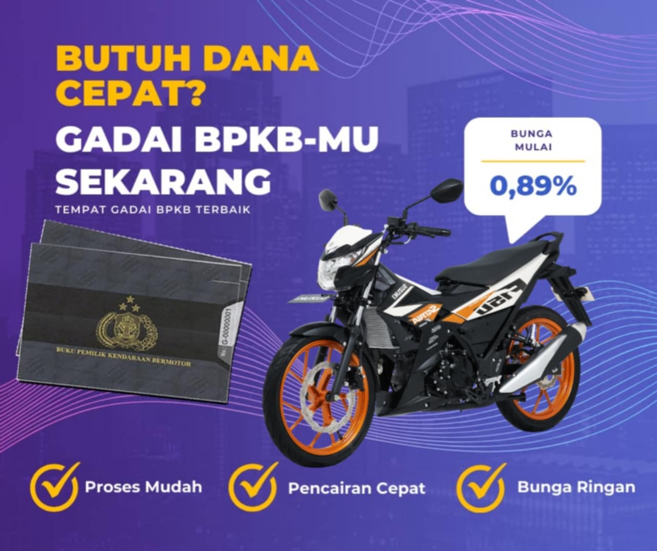 Kredit Jaminan Bpkb Motor Suzuki Satria F Lbp Dapat Dana Berapa? Seperti Ini Simulasinya