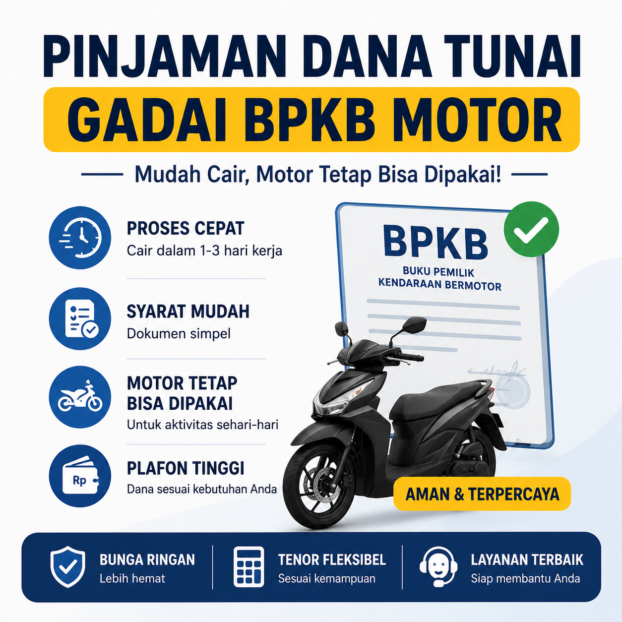 Kredit Jaminan BPKB Motor Resmi Bunga Rendah