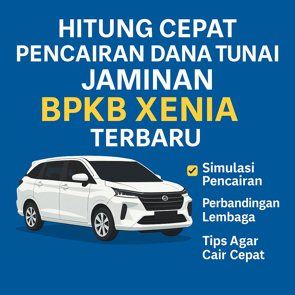 Cara Hitung Pencairan Pinjaman Kredit Jaminan BPKB Mobil Xenia Terbaru