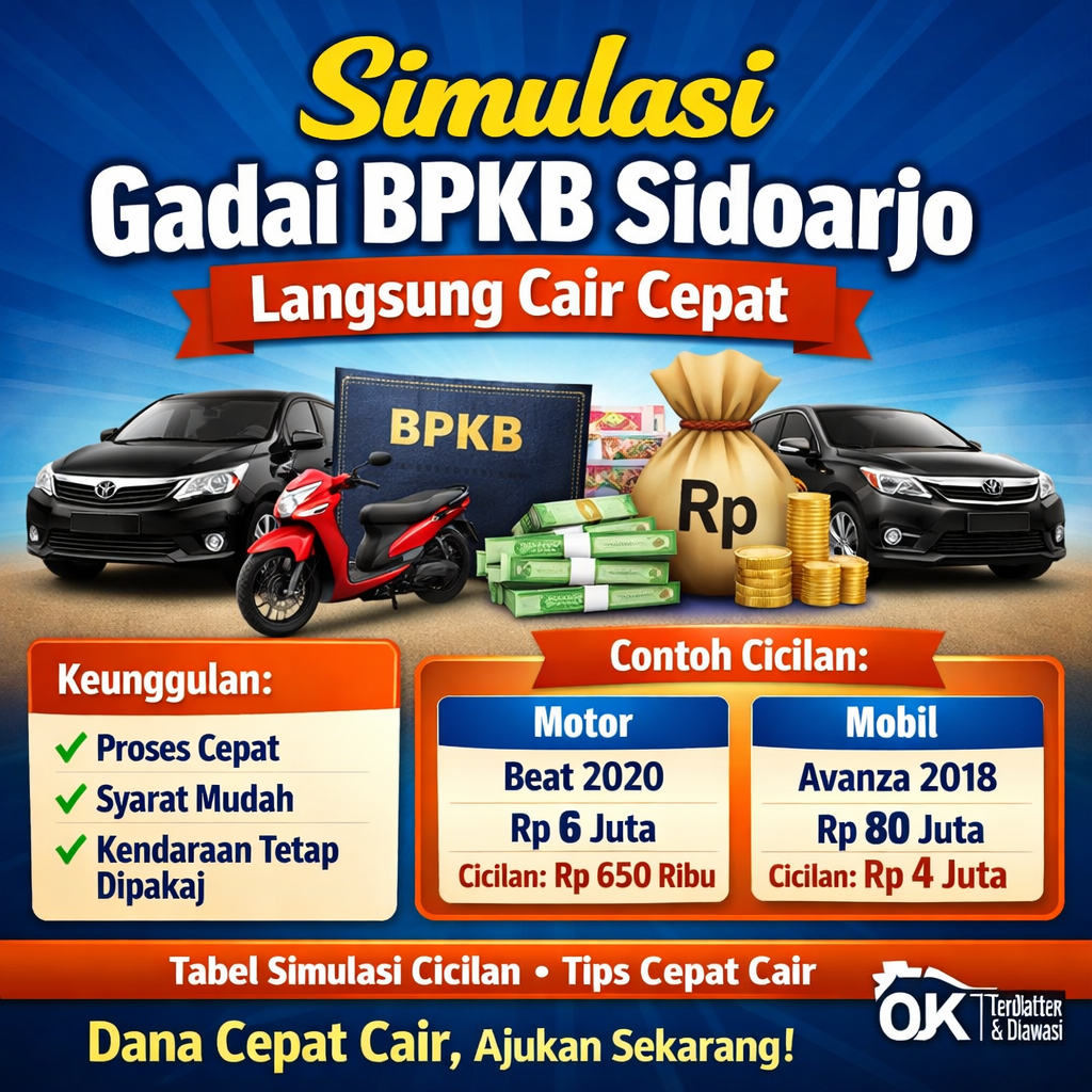 Kredit Jaminan BPKB Motor di Sidoarjo Cepat Cair Tanpa Ribet