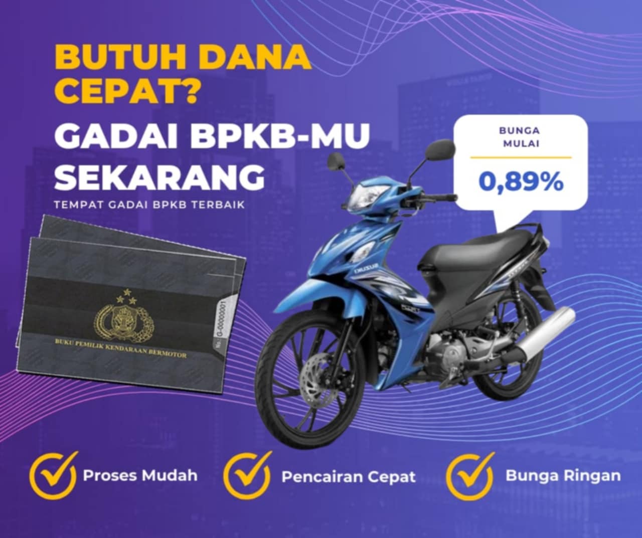 Kredit Jaminan Bpkb Motor Suzuki Shogun Axelo Lbp Dapat Dana Berapa? Seperti Ini Simulasinya