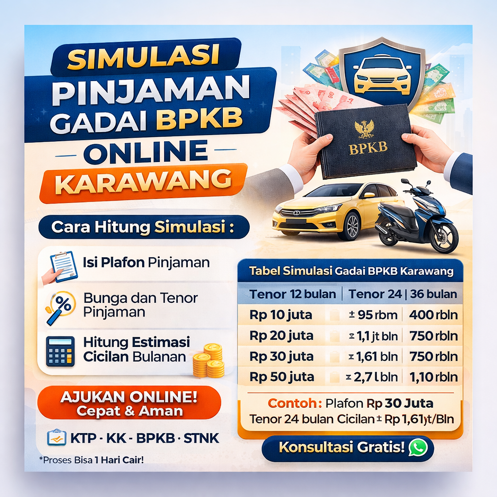 Simulasi Dana Tunai Jaminan BPKB di Karawang Terbaru 2025