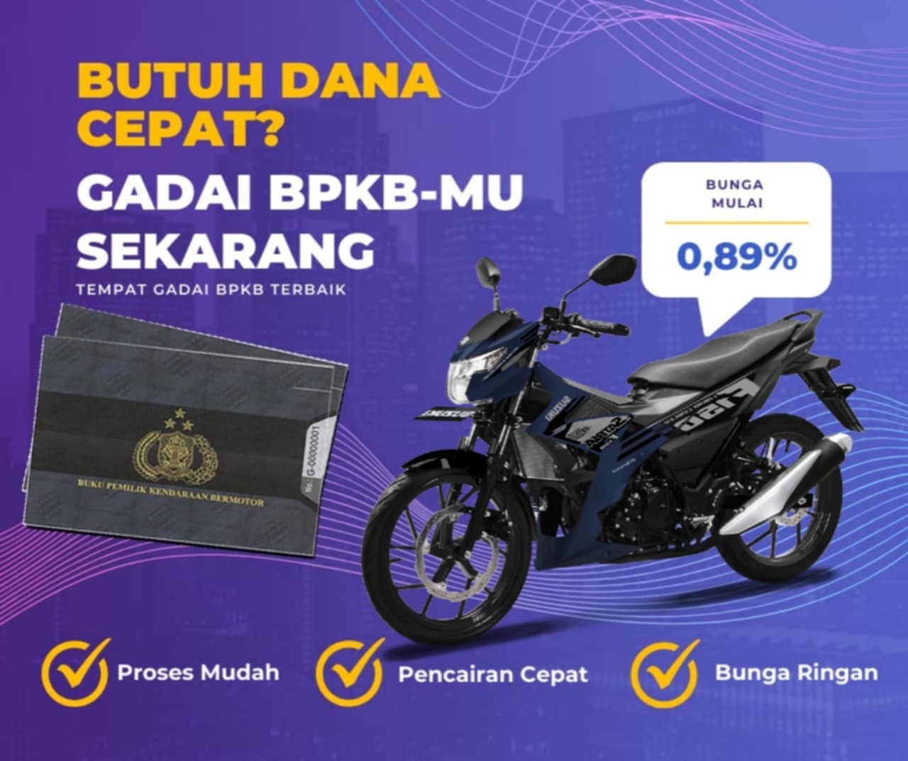 Kredit Jaminan Bpkb Motor Suzuki Satriafu 150 Dapat Dana Berapa? Seperti Ini Simulasinya