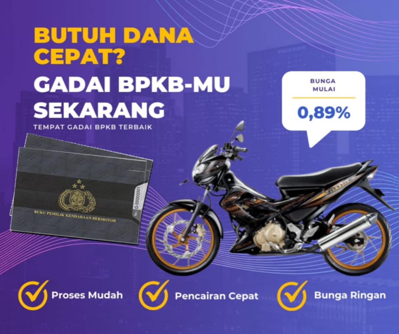 Kredit Jaminan Bpkb Motor Suzuki Satriafu 150 Blackfir Dapat Dana Berapa? Seperti Ini Simulasinya