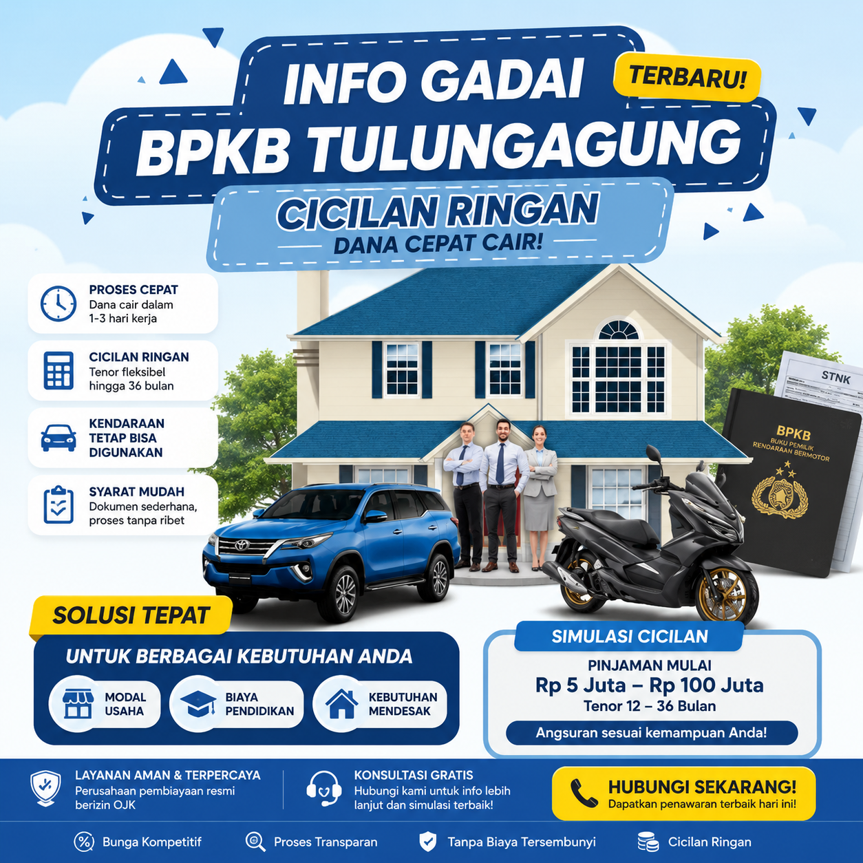 Ajukan Kredit Jaminan BPKB Tulungagung Terbaru dengan Persyaratan Simpel