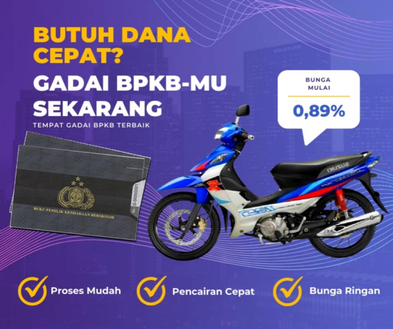 Kredit Jaminan Bpkb Motor Suzuki Newshogun 125 Spcw Dapat Dana Berapa? Seperti Ini Simulasinya
