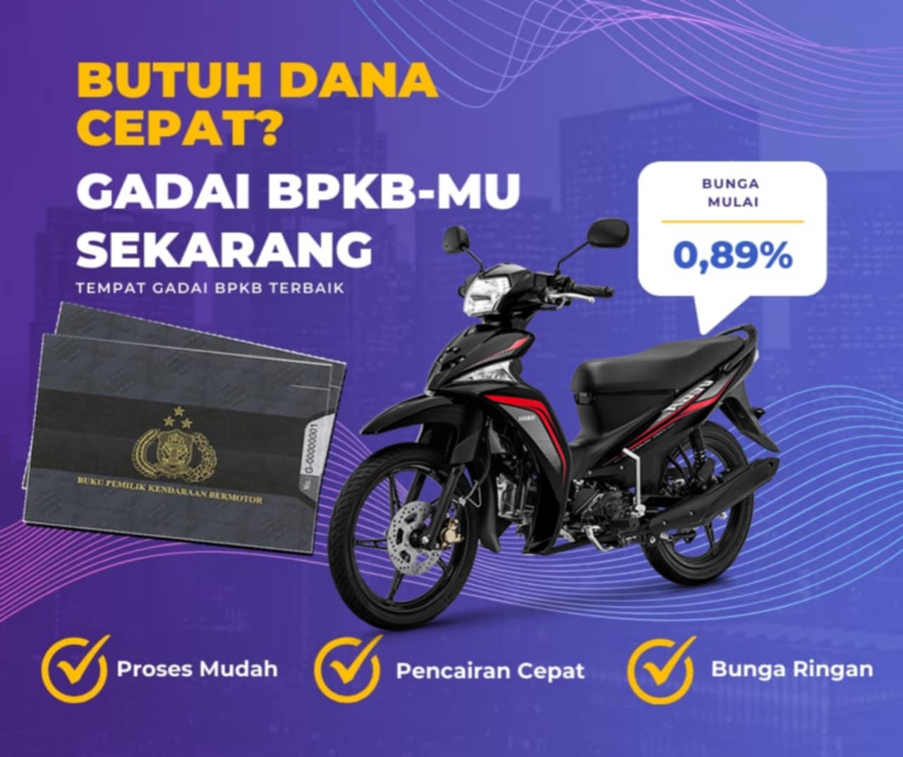 Kredit Jaminan Bpkb Motor Yamaha Vega Lbp Dapat Dana Berapa? Seperti Ini Simulasinya