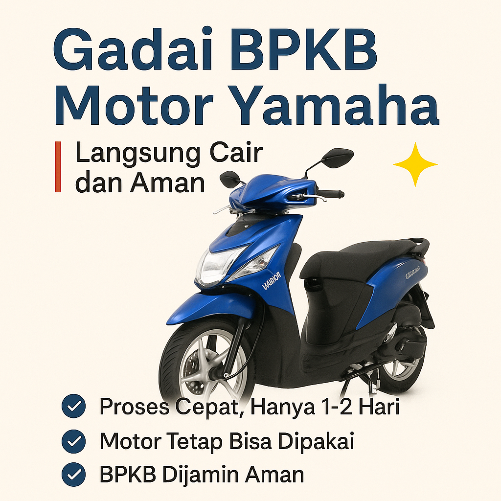 Gadai BPKB Motor Yamaha Lewat HP? Bisa!