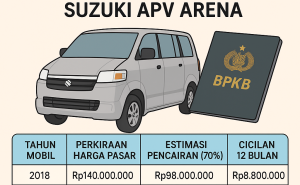 Tips Hitung Cepat Pencairan Dana Kredit Jaminan BPKB Suzuki APV Arena