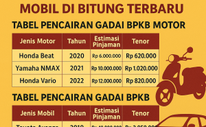 Update Tabel Kredit Jaminan BPKB Motor & Mobil di Bitung Terbaru 2025